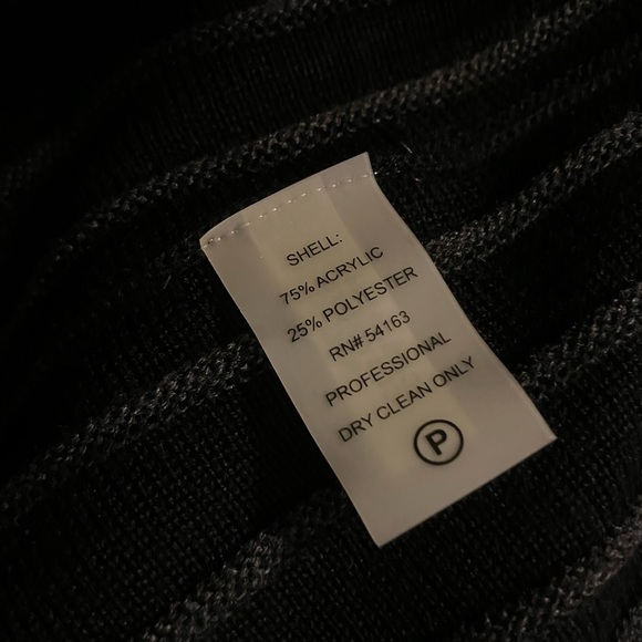 CALVIN KLEIN Long Dress Ladies Sz L Black Sweater ribbedKnit Classic designer NM - Picture 7 of 7